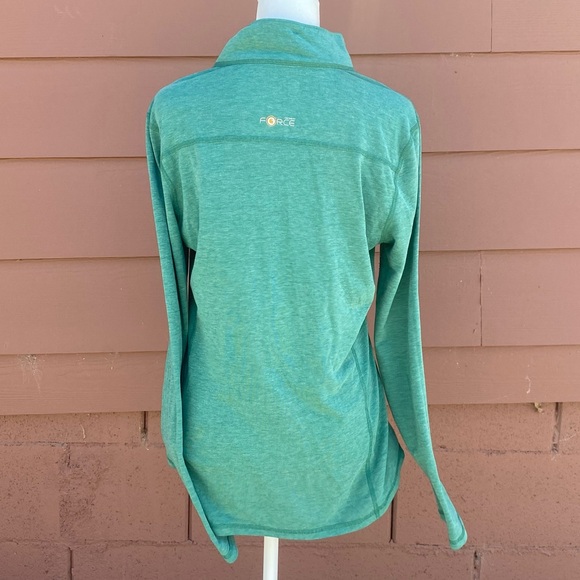 Carhartt Women’s Quarter Zip Green Long Sleeve Sweater Top - Size Small - Picture 4 of 6